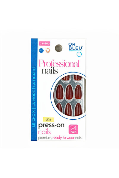 OR Bleu CT980 Professional Press-On Nails, Almond-Shaped, Premium Ready-to-We...