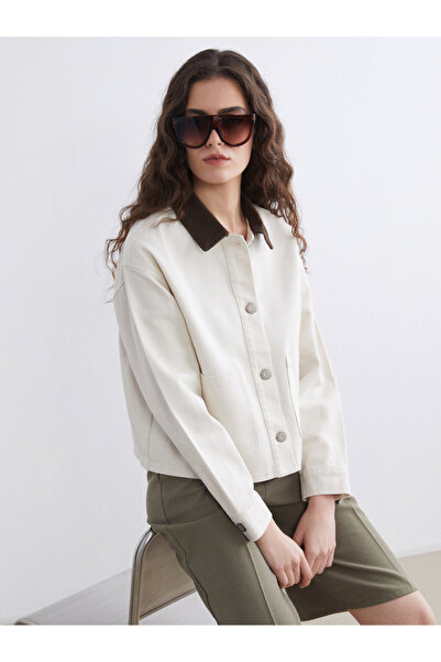 LC Waikiki Velvet Collar Women's Jacket