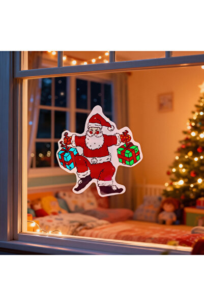 OEM Christmas window decoration - Santa Claus - with suction cup - 30 x 29 cm