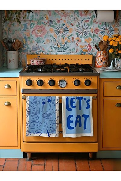 2-Piece Kitchen Towel Set - 30x50cm - Lets Eat Decorative 2-Piece Kitchen Towel