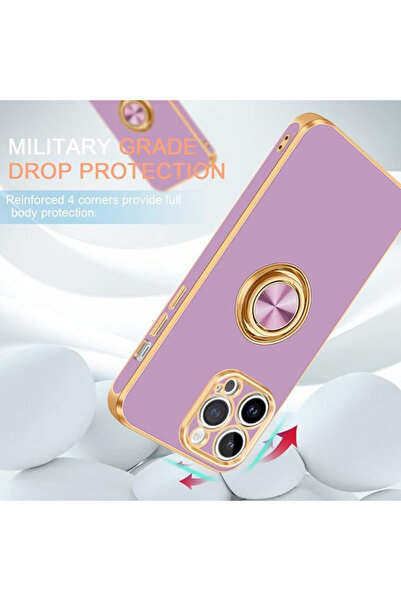 Dezooe Luxury Phone Case for iPhone 14 Pro Max, Built-in Ring Holder, 360° Rotation | Flare Gadgets