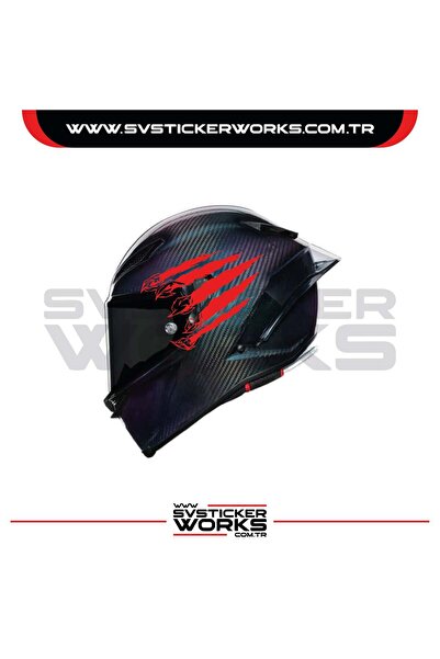 ARONA Claw wolf sticker helmet sticker helmets compatible one way 1pcs