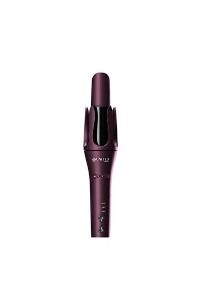 United United Curlry Fast Pro Curling Iron, Automatic Rotating Handle - Raspb...