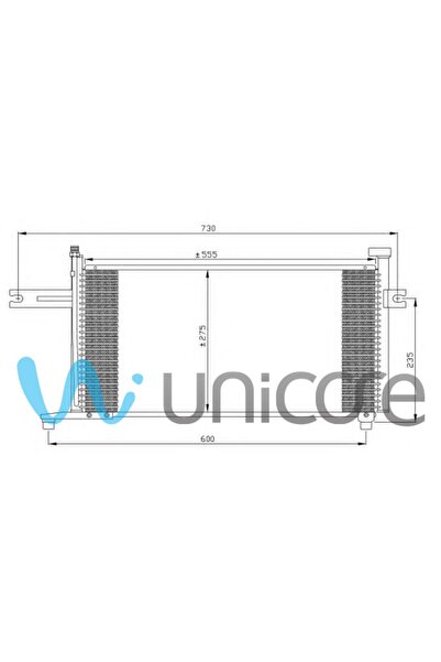 UNİCORE KLİMA RADYATÖRÜ NISSAN MICRA2 K11 1.0i 16V 1992-2003, 1.3i 16V 1992-2...
