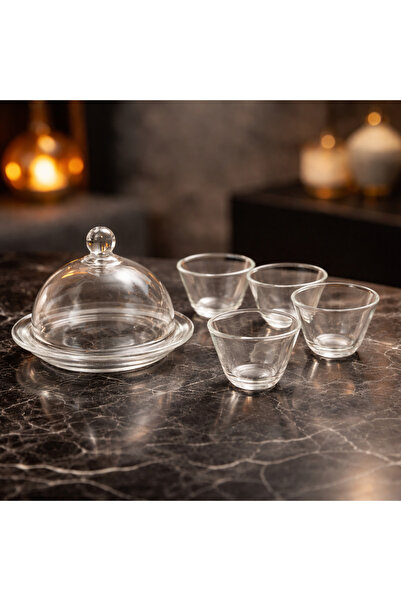 China Luxurious Glass Teapot Set with Four Coffee Cups – Elegant Design for H...