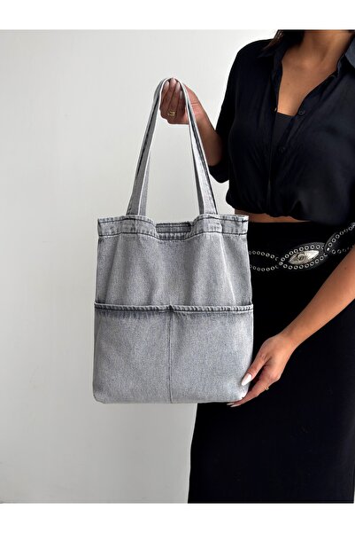 KIRASE New Season Denim Jean Quality Shoulder Bag with Front Pocket. Length 4...