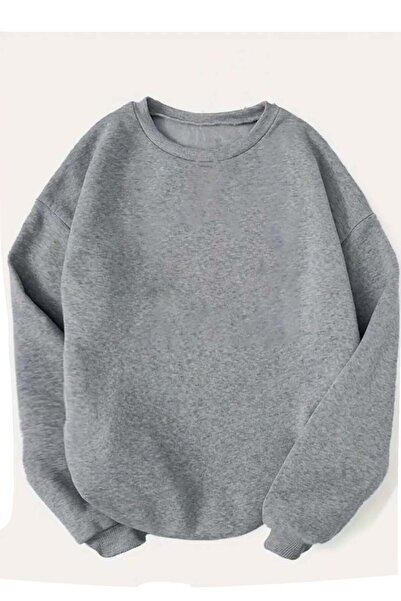 aytok tekstil Γυναικεία Ανδρικά Unisex Φούτερ Oversize χωρίς στάμπα με λαιμόκ...