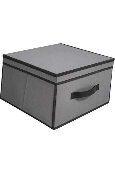 Biki Foldable Storage Bag, Flexible Fabric Clothes Organizer with Handle, Gra...