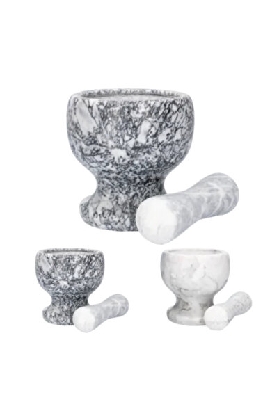 JollyMag Moșier cu pistil, din marmură, gri-alb, 12,5 x 12,5 cm