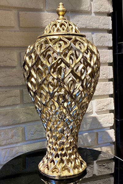 LEMİ DEKORASYON Döküm 50 Cm Şah Küp Vazo