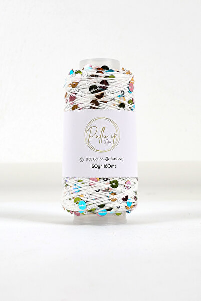 FATMA PULLU İP Νήμα με πούλιες σε κουλούρες 50 γραμμαρίων, μήκους 160 μέτρων....