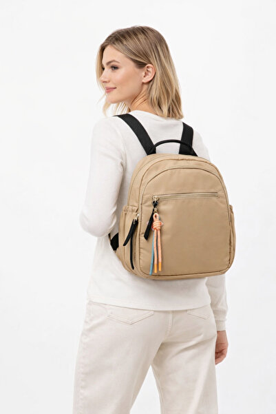 lumberjack PRST PRF SRT Γυναικείο καθημερινό σχολικό σακίδιο πλάτης Camel