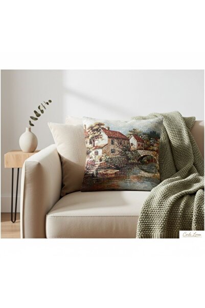 Yeshome Collection Carla Loren-29 Față de pernă decorativă cu model reversibi...