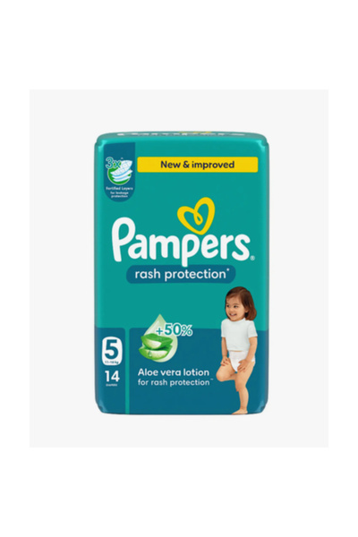Pampers 10557 ALOE VERA RASH PROT 5 14S (11-16KG)