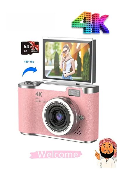 ZONBON 64GB SD card digital camera, 4k CCD digital zoom digitalcamera, 48MP 1...