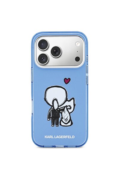 Karl Lagerfeld Karl & Choupette MagSafe Case iPhone 17 Pro Max Blue