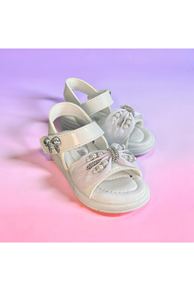 Trendline Момичешки леки сандали за новия сезон с мъниста, велкро и ортопедич...