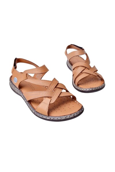 Mammamia D26Ys-2415 Women's Genuine Leather Daily Comfort Sandals