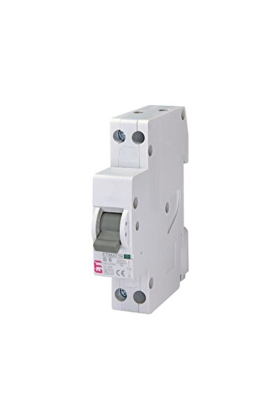 Eti Automatic Circuit Breaker MCB, ETI, 1P+N, 6A, 6kA, Curve B
