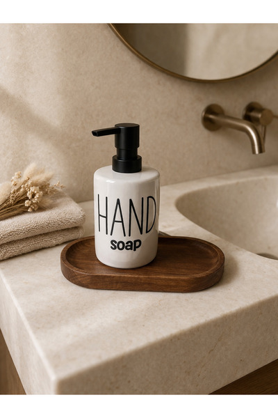 Mottogo Ceramic Liquid Soap Dispenser 400 ml |   Decorative Bathroom Set with...