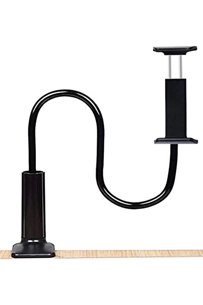 ORVİCA Sıkıştırmalı Masaüstü Telefon Ve Tablet Tutucu 360° Flexible 74 Cm Siyah