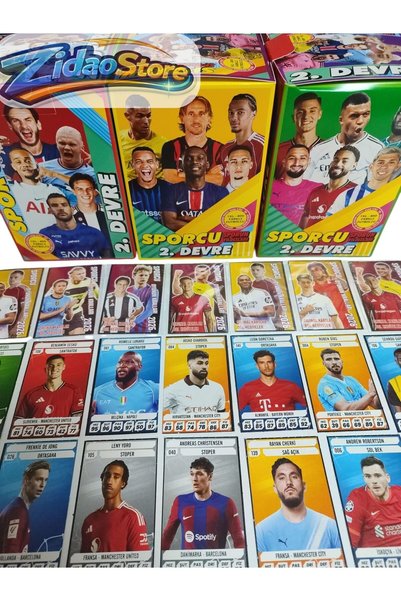 Emrah Gültekin Sportsman 2 Circuit Football Player Cards 50 Packs 100 Pieces Collection Set with Surprise Gift Find the Joker Win the Prize