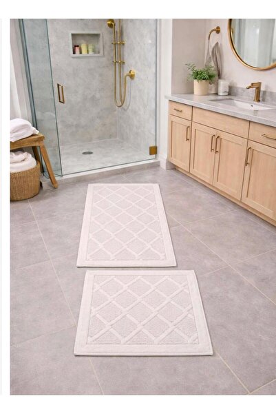 Aurada Diamond Cotton 2-Piece Bath Mat
