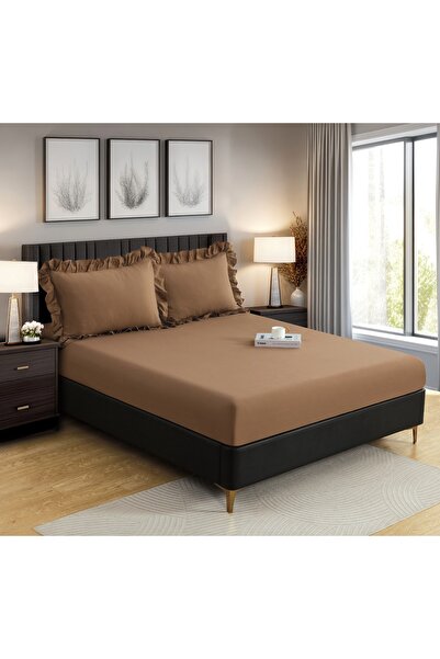 Alhabib bedding Charm Mattress Protector Set Rubber Summer Brown Microfiber D...