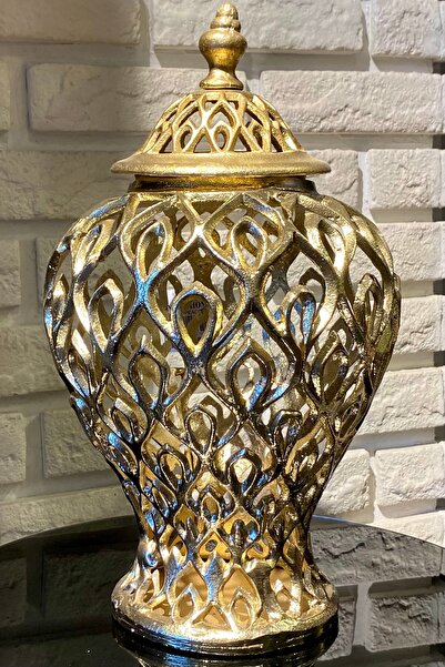 LEMİ DEKORASYON Döküm 40 Cm Şah Küp Vazo