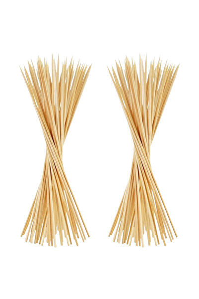 LYOBEST Set de 200 bețe de lemn pentru frigărui, 20 cm, 2 x 100 bucăți