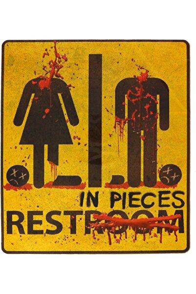 Al Raied آر إس ®   ملصق لافتة الحمام المرعب - مناسب للهالوين والحفلات ذات الط...