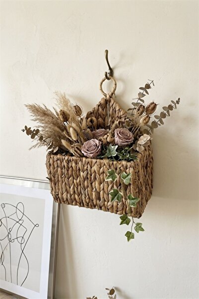 Bayev Wicker Weave Hanging Decorative Basket Hsr004 - Flower Holder Towel Hol...
