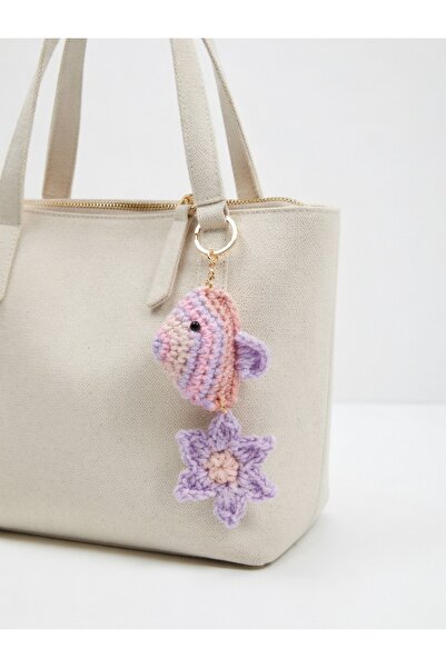 HENERA Knitted Lilac Fish Figured Keychain - Charm