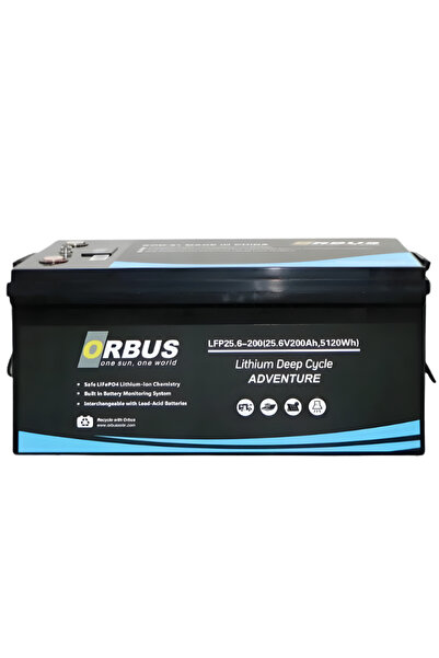 ORBUS 25.6 V 200 Ah LifePo4 Lityum Akü