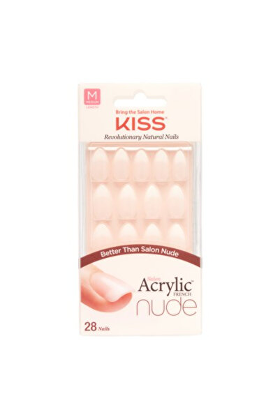 Kiss KAN06C ACRYLIC FRENCH NUDE LONG NAIL 28S