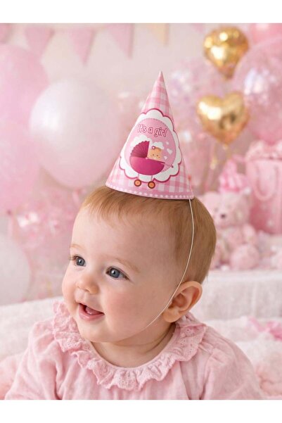 Parti Adresi Kız Bebek Baby Shower Konsept Mini Karton Şapka