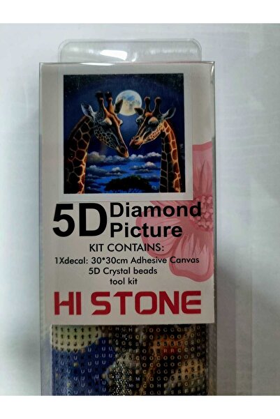 Hobiline Hı Stone 5d Elmas Boncuk Taş Işleme Mozaik Goblen Kit 30x30cm ZÜRAFA...