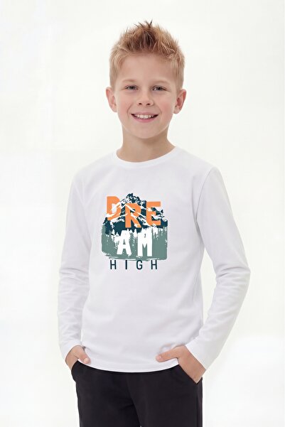 FYK COLLECTİON Μακρυμάνικο φούτερ με λαιμόκοψη Ο, με λεπτομέρεια εκτύπωσης γι...