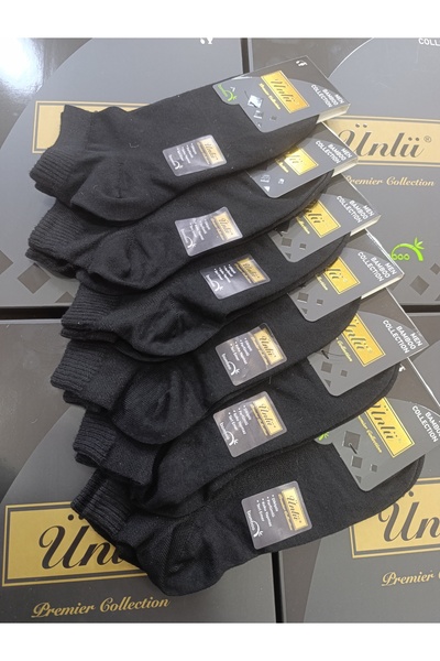 ÜNLÜ ÇORAP Ανδρικά μποτάκια κάλτσες Bambo χωρίς ραφές 6ζευγάρια / 42-44