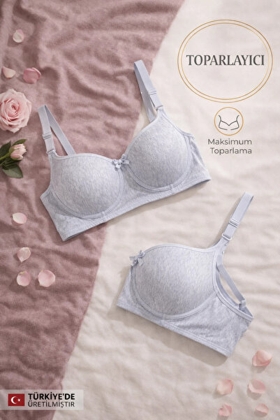 WINNERAIN Women's Gray Gathering Unpadded Underwire Bra