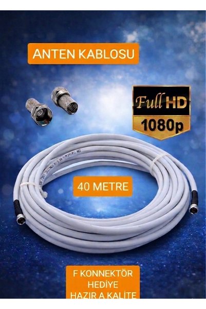 OEM Çanak Anten Uydu Televizyon Kablosu Rg6 Hd 40 Metre
