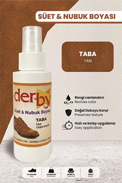 Derby Taba Süet Nubuk Renk Yenileyici Sprey 100 ML – Ayakkabı & Çanta Boyası
