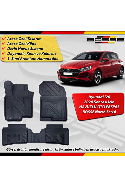 BOSSE North Hyundai i20 Paspas Araca Özel 2020 Ve Sonrası Derin Havuzlu 3D Pa...