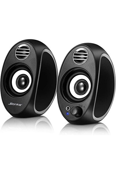 BONKS Computer Speakers for Desktop, PC Powered Speaker, USB Powered Monitor ...