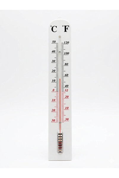 OKULGEN Büyük Duvar Termometresi 40 cm Beyaz
