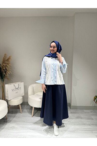 RECEP AYDIN Shirt with Pearl and Tricoted Details