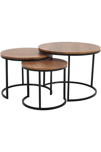 co arma Set of 3 Nesting Round Tables with Different Sizes 50*45 45*40 40*35
