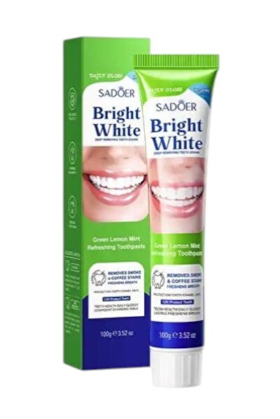 SADOER معجون أسنان منعش بنكهة الليمون الأخضر والنعناع الأبيض اللامع. هذا 100 ...