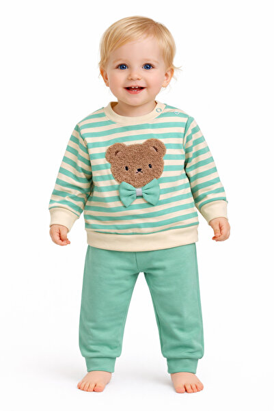 Zuff Baby Baby Boy Striped Bear Two-Piece Set 1245210