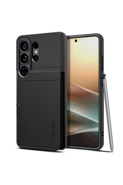 Spigen Husă portofel Slim Armor CS pentru Samsung Galaxy S26 Ultra - Negru